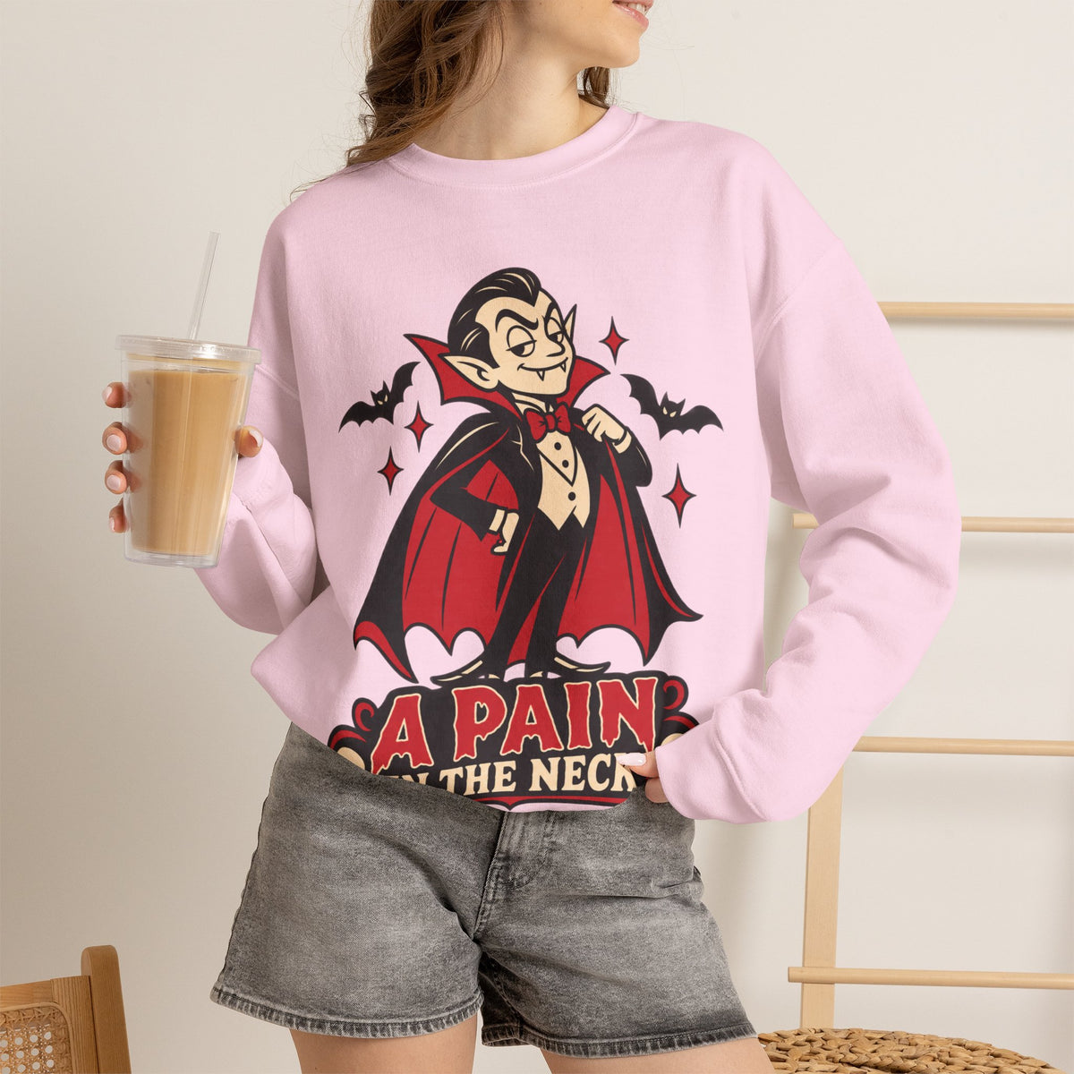 'A Pain in the Neck' Vampire Crewneck Sweatshirt