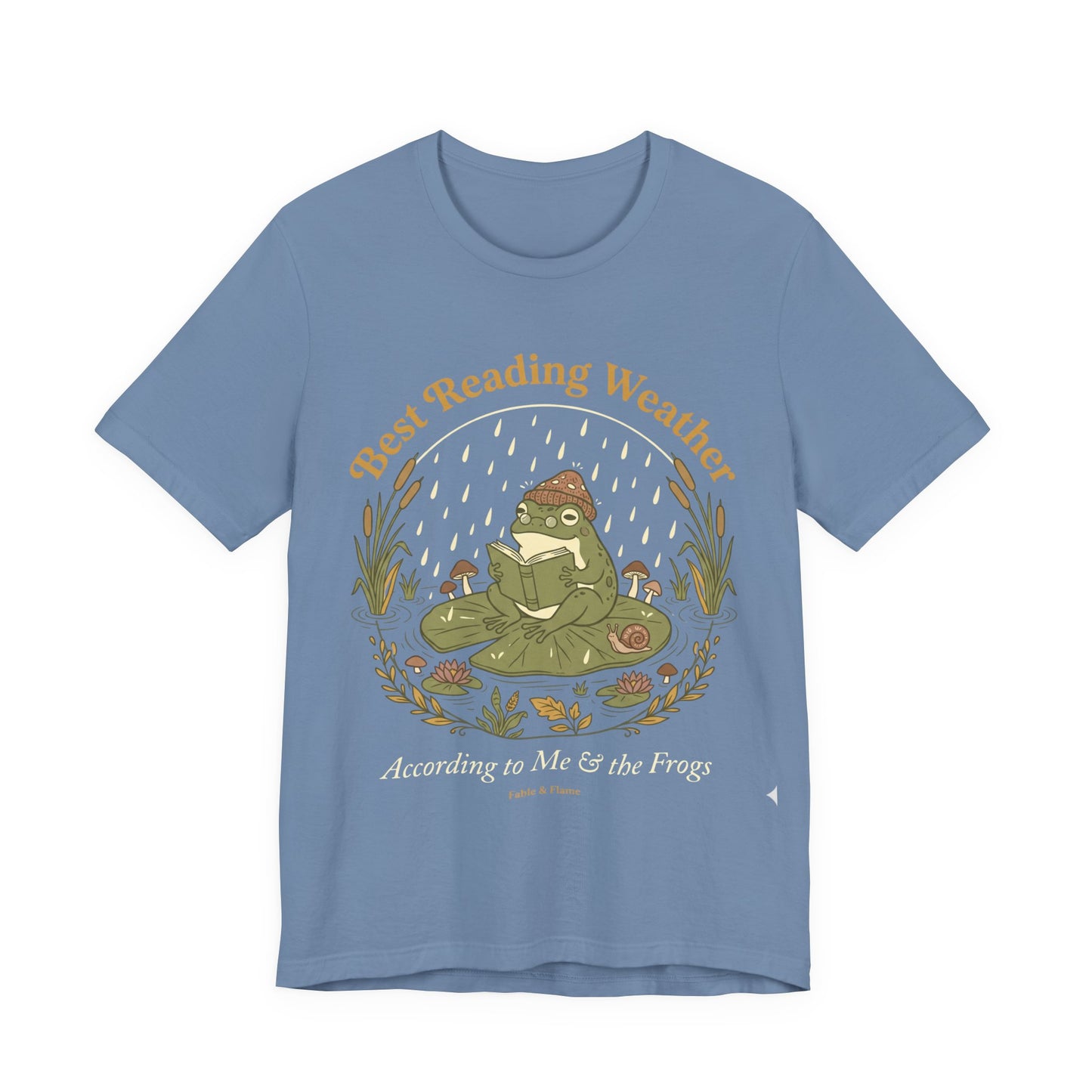 "Best Reading Weather" Frog Graphic Tee