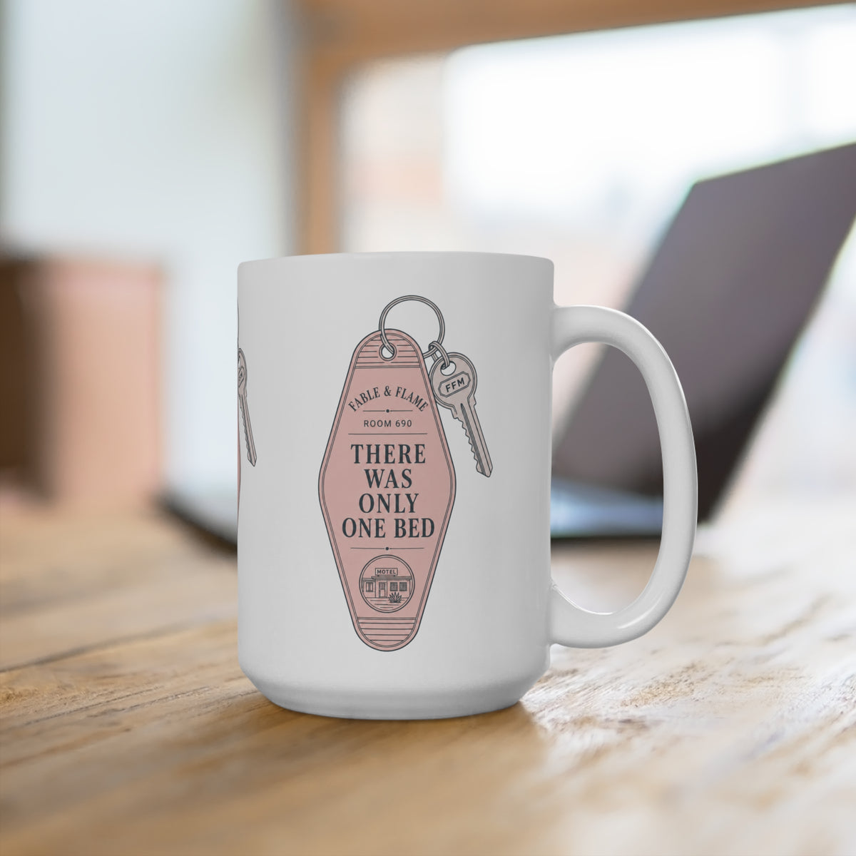 Retro Motel Key "There Was Only One Bed" Mug 15oz