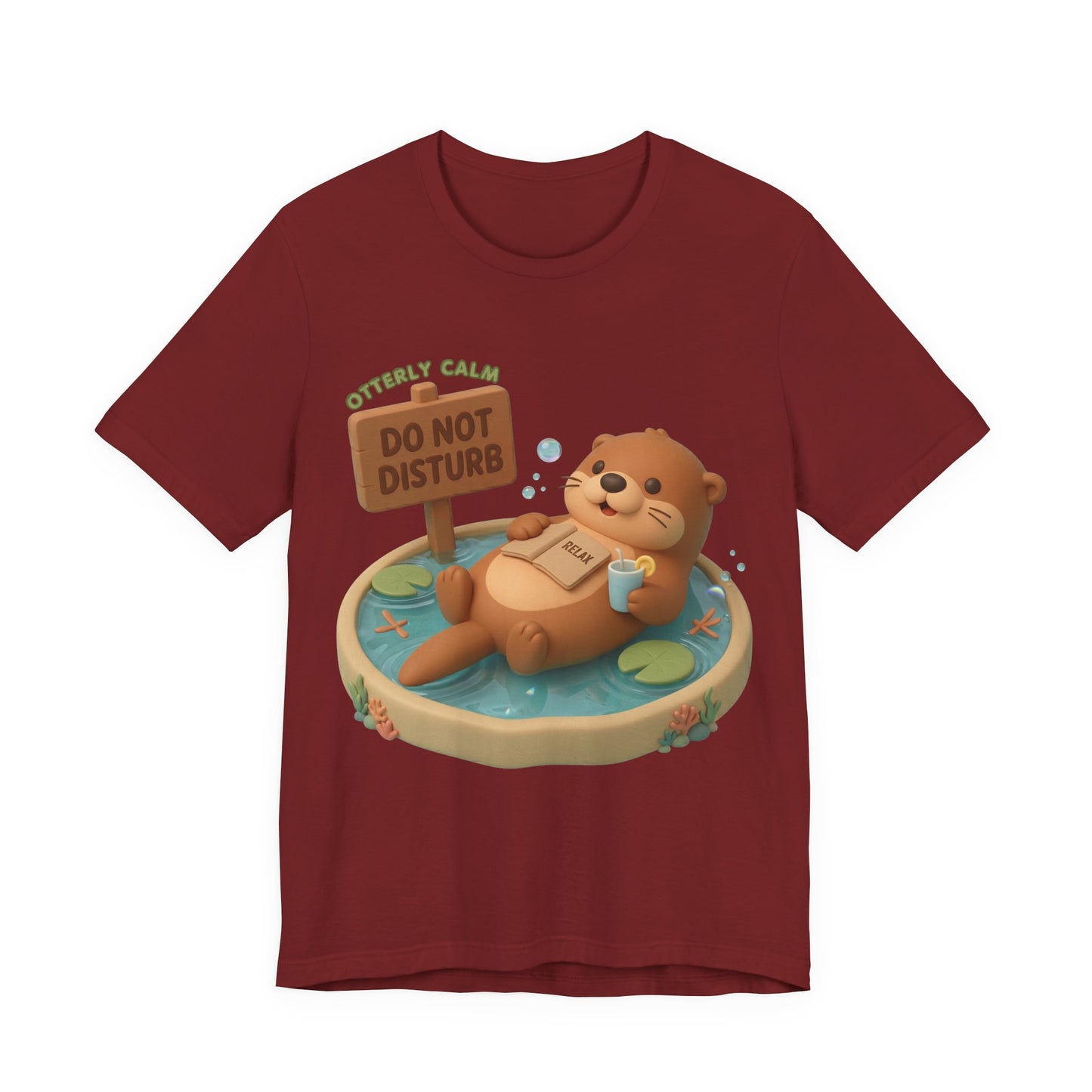 Otterly Calm Otter 3D Art Graphic T‑Shirt