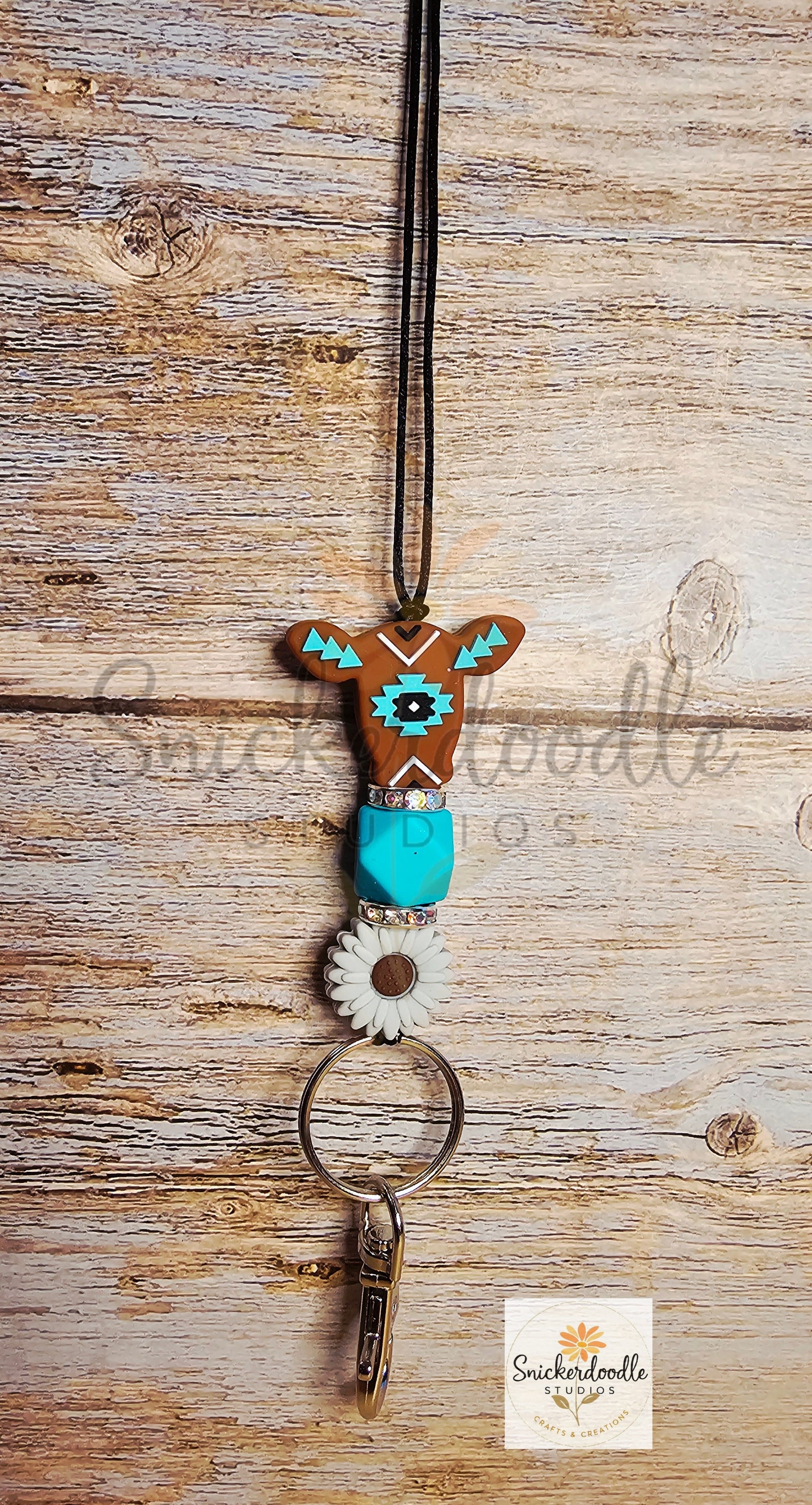 Aztec Cow Lanyard