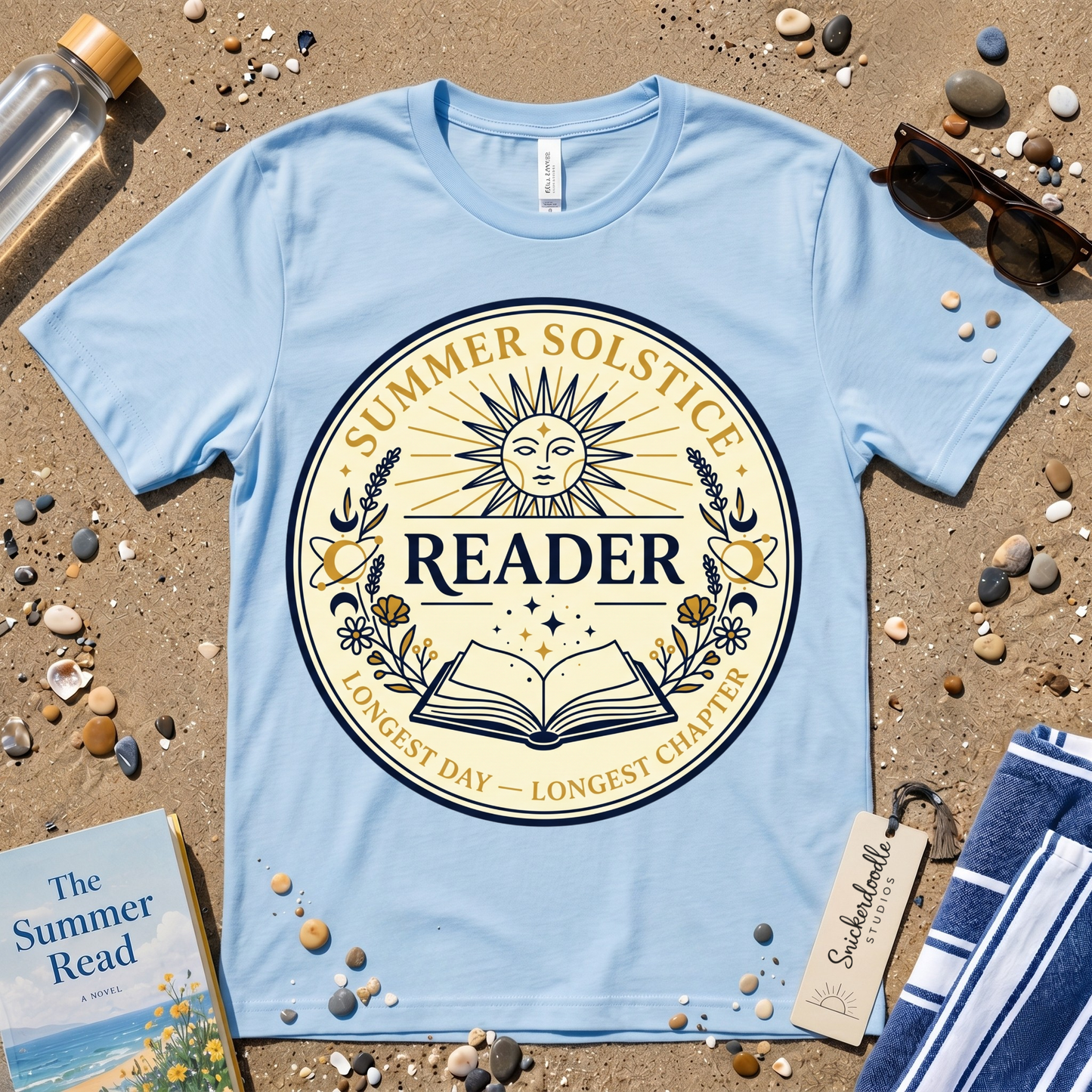 Mystical Summer Solstice Reader Graphic T‑Shirt