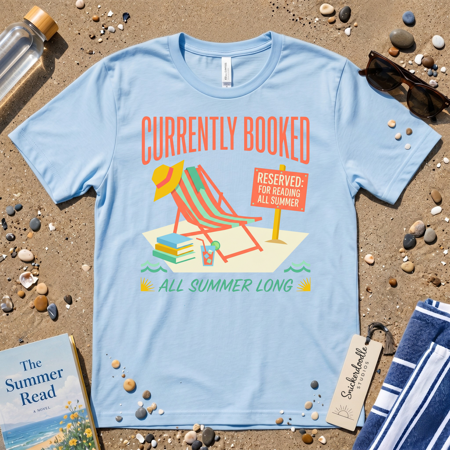 Currently Booked All Summer Long Beach Graphic T-Shirt