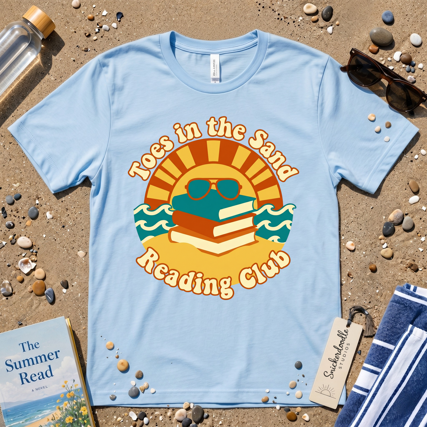 Toes in the Sand Reading Club Graphic T‑Shirt