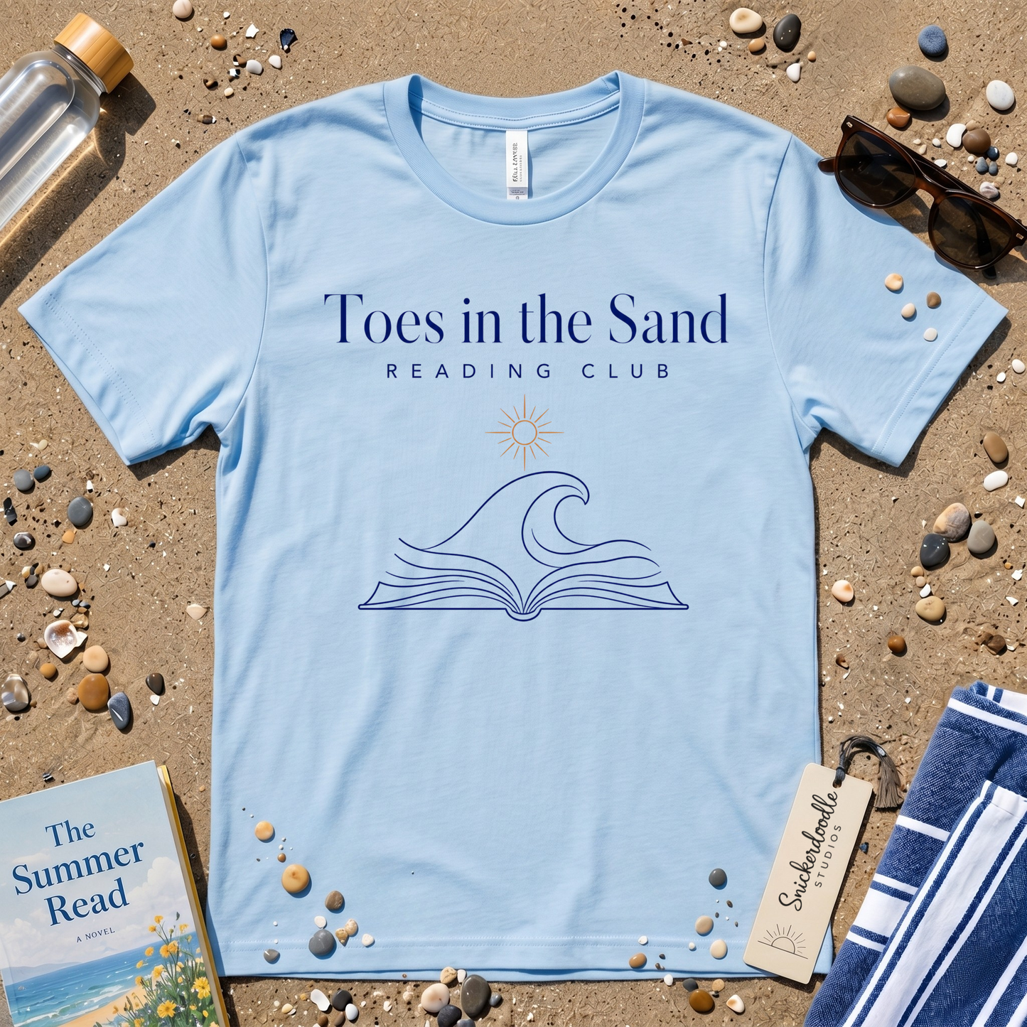 Minimalist Toes in the Sand Reading Club Graphic T-Shirt
