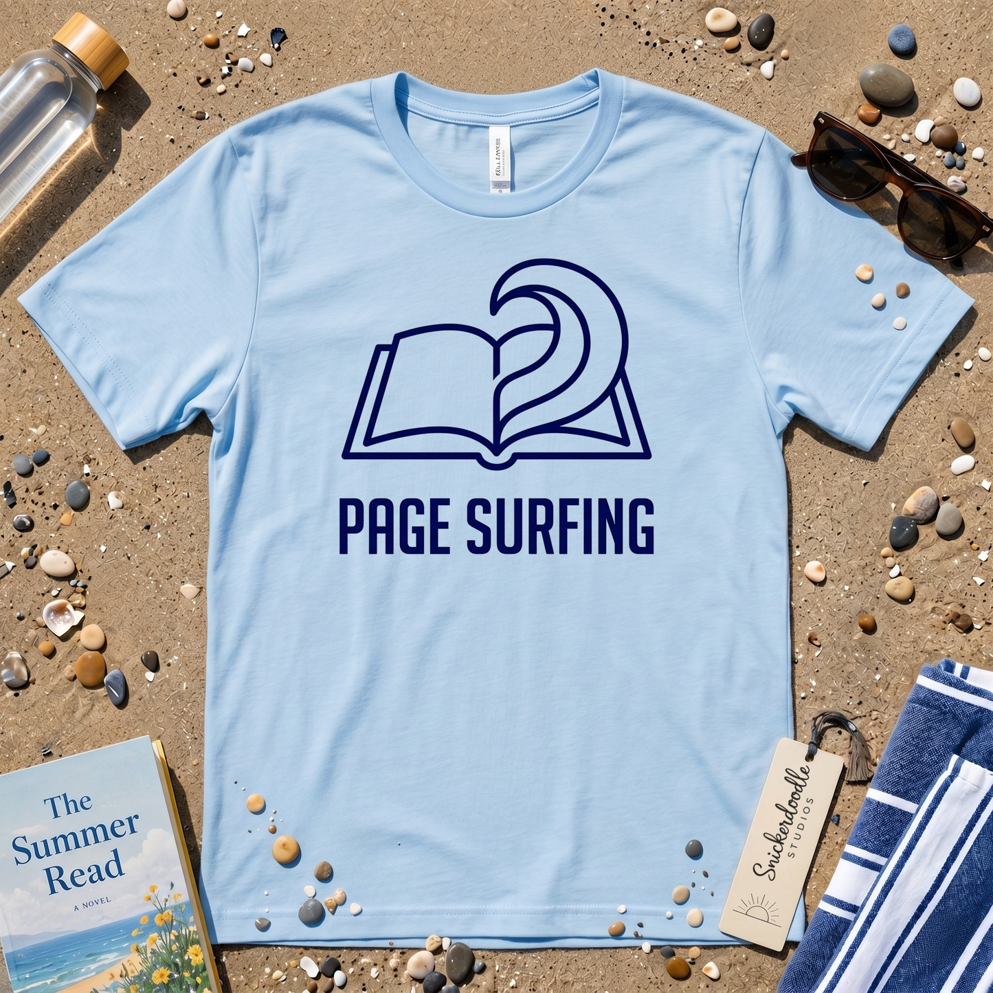 Minimalist Page Surfing Graphic T-Shirt