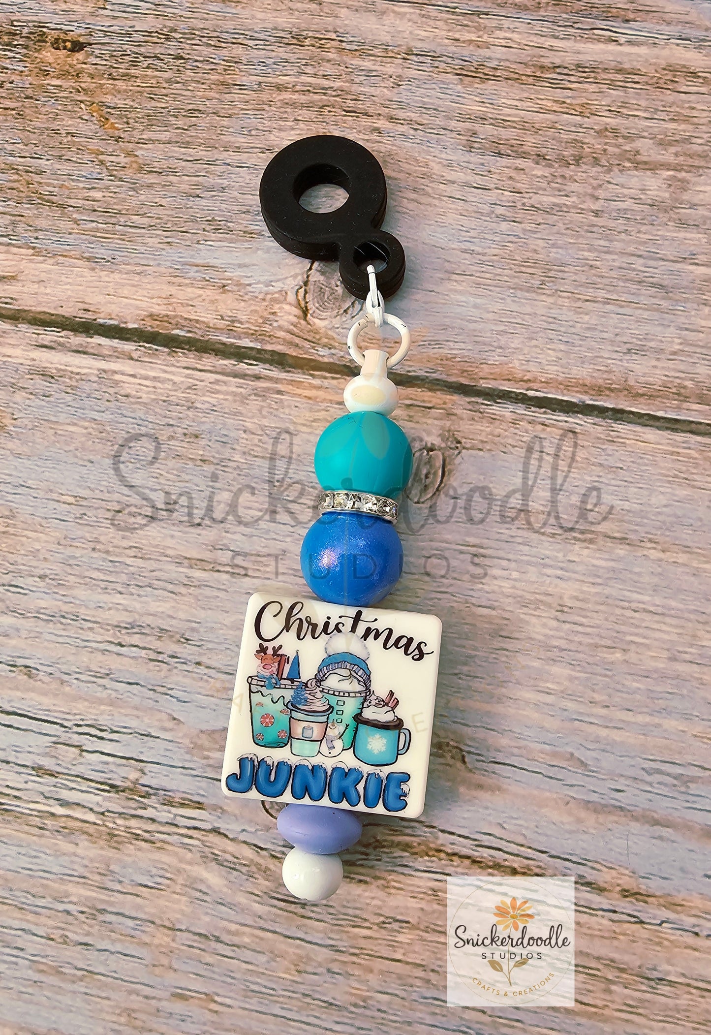 Christmas Junkie Straw Charm