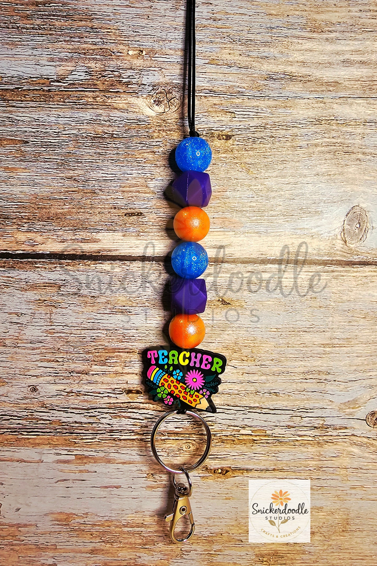 Floral Teacher Lanyard
