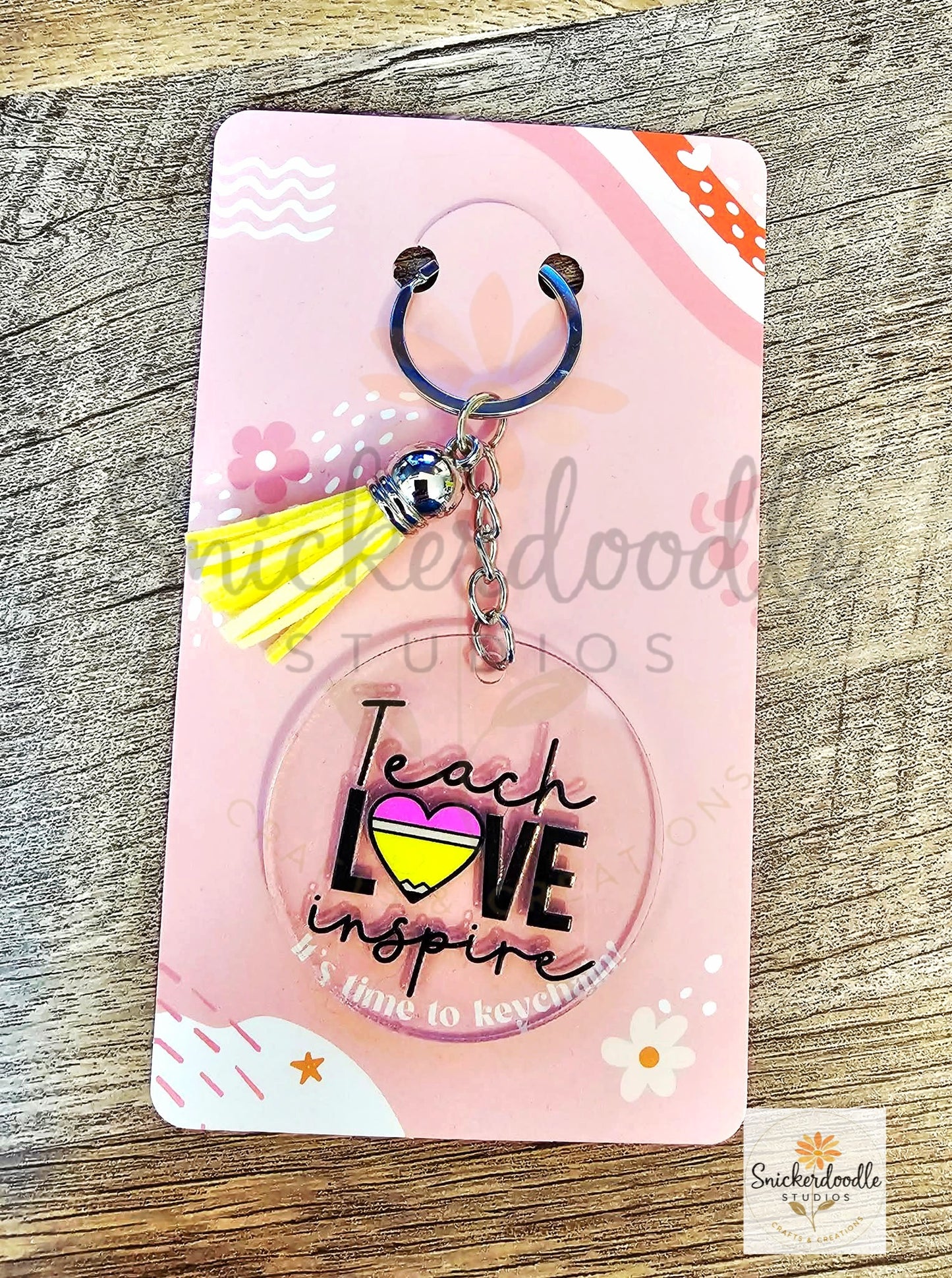 Teach Love Inspire Acrylic Keychain