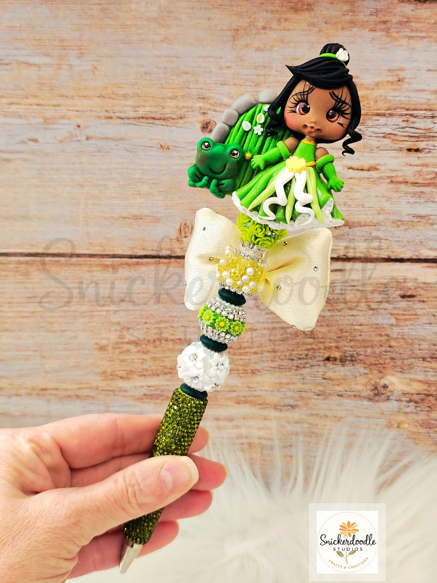 Princess Frog Bling Clay Doll Pen