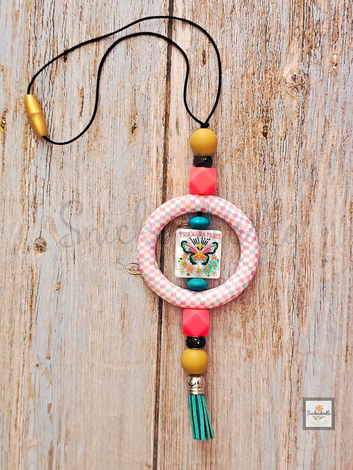 Mama Prays Car Charm