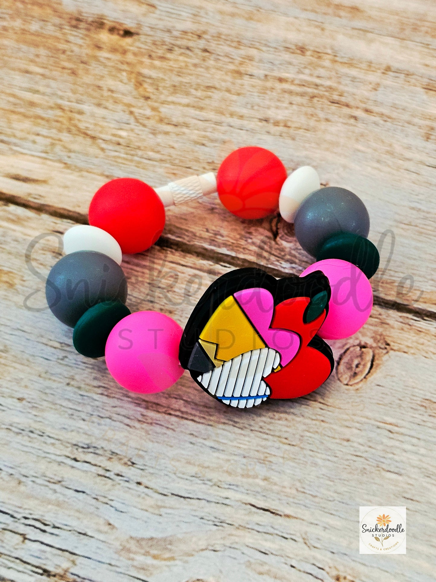 Teacher Hearts Cup Charm