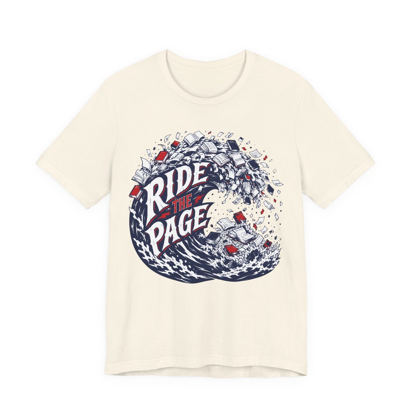 Ride the Page Literary Surf Wave Graphic Tee