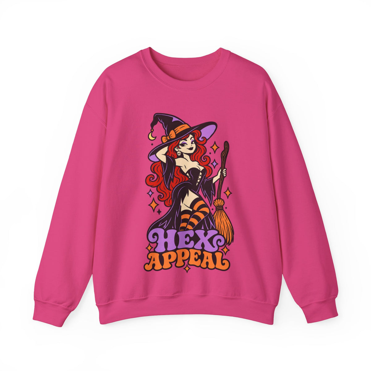 Hex Appeal Retro Pinup Witch Crewneck Sweatshirt