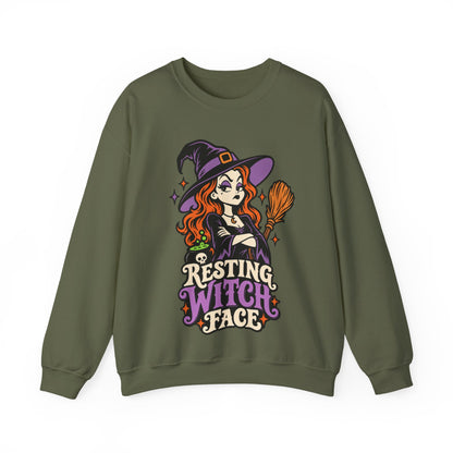 Resting Witch Face Crewneck Sweatshirt