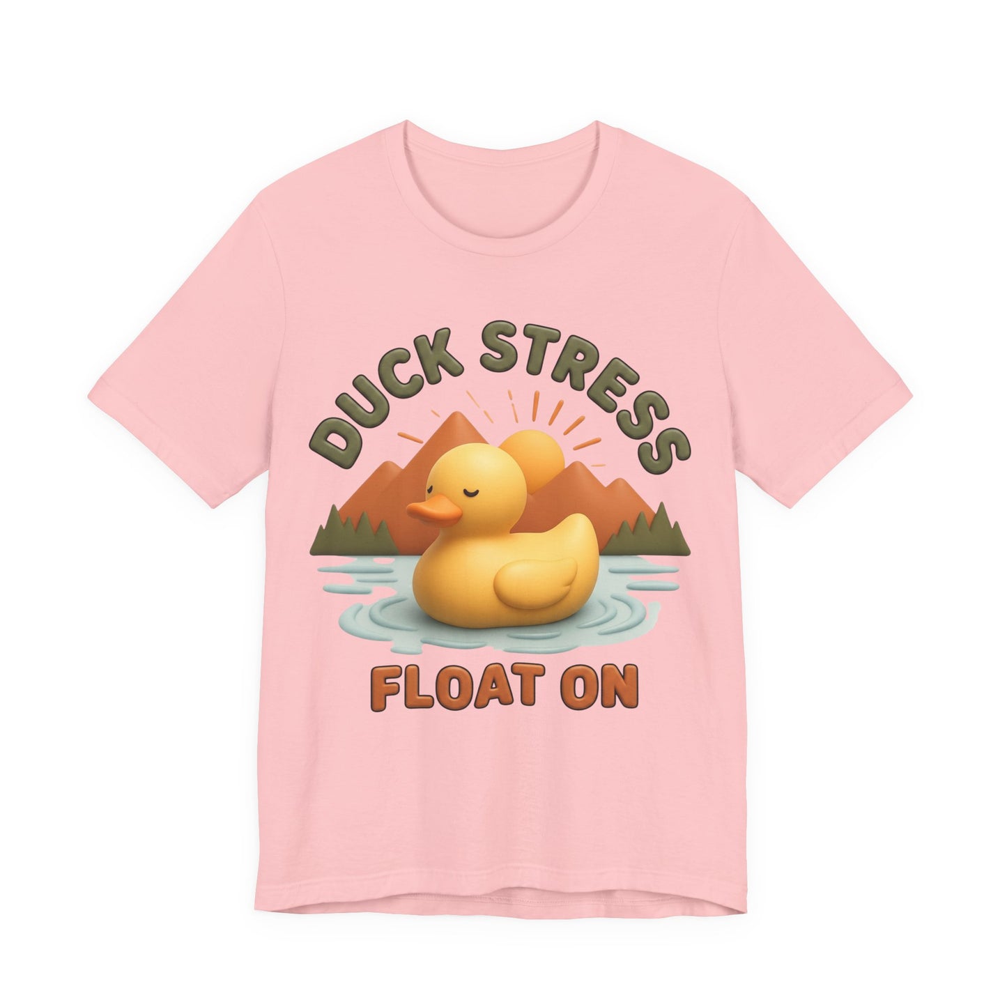 Duck Stress Float On 3D Art Graphic T-Shirt