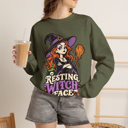 Resting Witch Face Crewneck Sweatshirt
