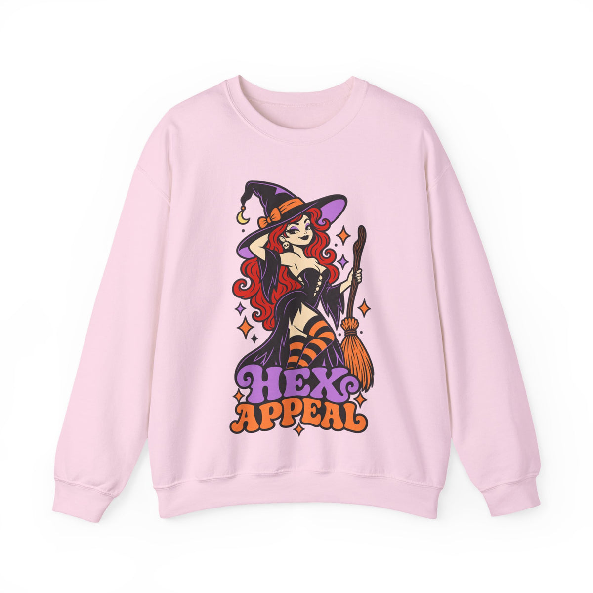 Hex Appeal Retro Pinup Witch Crewneck Sweatshirt