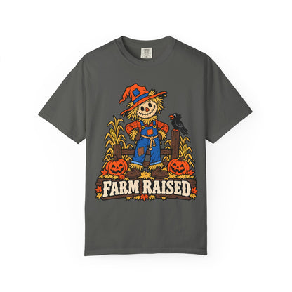 Farm Raised Scarecrow Pumpkin Patch Graphic T-Shirt