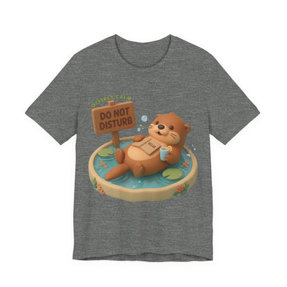 Otterly Calm Otter 3D Art Graphic T‑Shirt