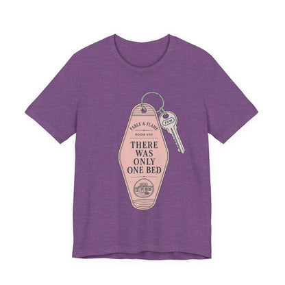 "There Was Only One Bed" Retro Motel Keychain Graphic T-Shirt