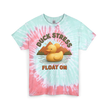 Duck Stress Float On Tie-Dye 3D Art Graphic T-Shirt