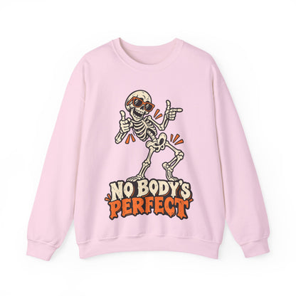 "No Body's Perfect" Skeleton Crewneck Sweatshirt