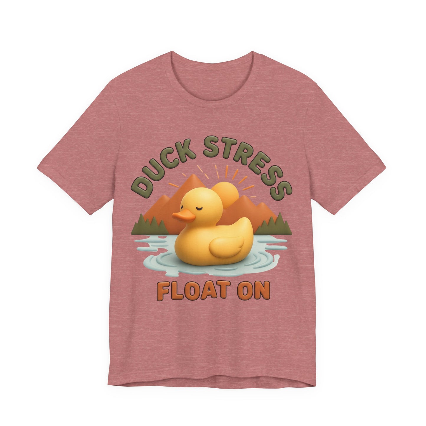 Duck Stress Float On 3D Art Graphic T-Shirt