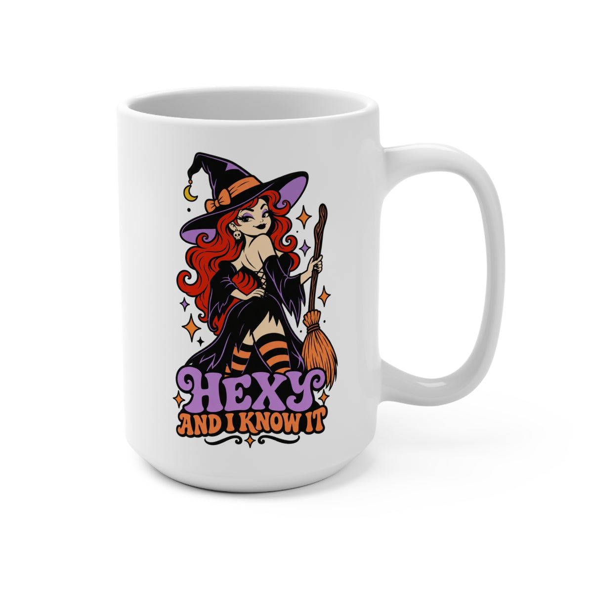 Hexy and I Know It Witchy Ceramic Mug 15oz