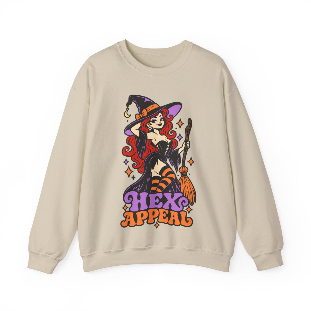 Hex Appeal Retro Pinup Witch Crewneck Sweatshirt