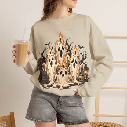Melting Ghost Candles Crewneck Sweatshirt