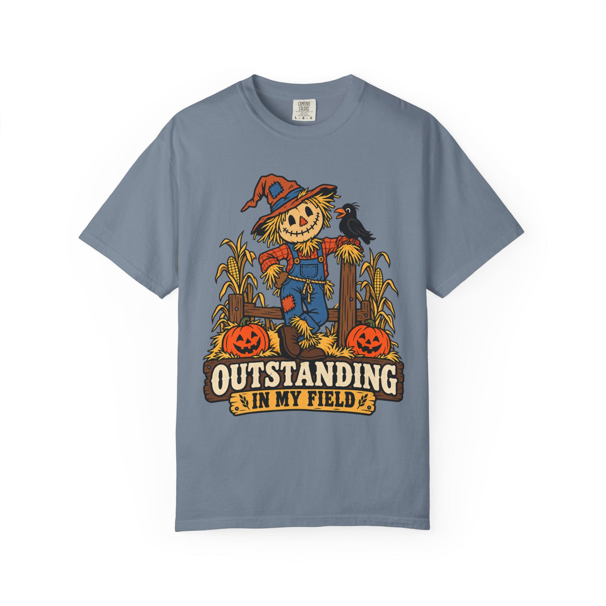 Outstanding In My Field Scarecrow Halloween Graphic T-Shirt