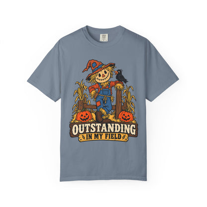 Outstanding In My Field Scarecrow Halloween Graphic T-Shirt