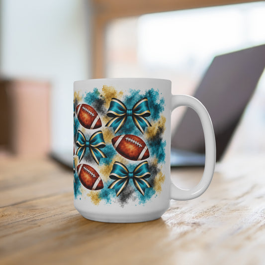 Jacksonville Football Team - Balls & Bows 15oz Ceramic Mug
