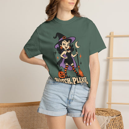 Witch, Please Retro Witch Halloween Graphic T-Shirt