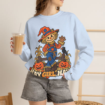Hay Girl, Hay Scarecrow Crewneck Sweatshirt
