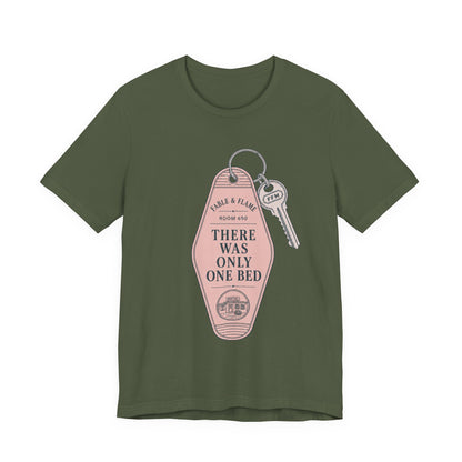 "There Was Only One Bed" Retro Motel Keychain Graphic T-Shirt