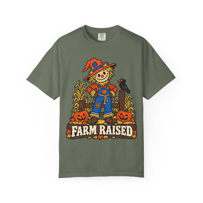 Farm Raised Scarecrow Pumpkin Patch Graphic T-Shirt