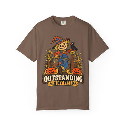 Outstanding In My Field Scarecrow Halloween Graphic T-Shirt