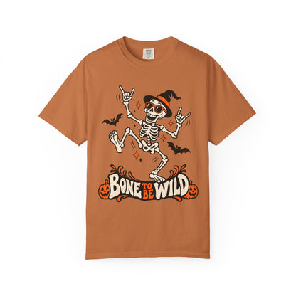 Bone to Be Wild Halloween Skeleton Graphic T-Shirt