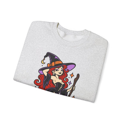 Hex Appeal Retro Pinup Witch Crewneck Sweatshirt