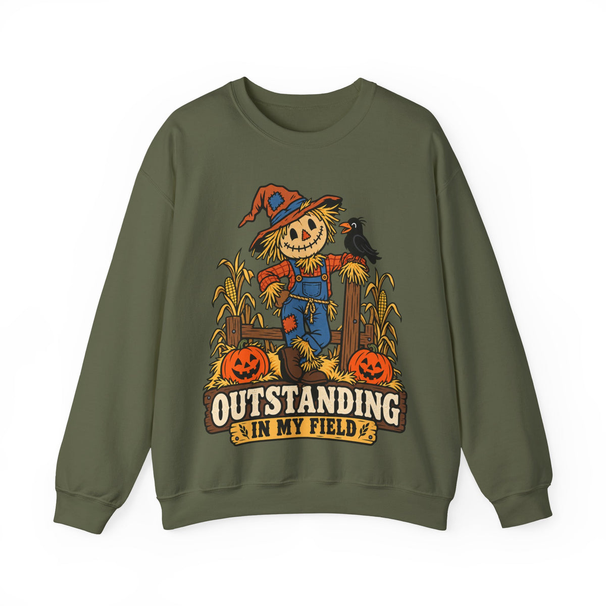 Outstanding in My Field  Scarecrow Crewneck Sweatshirt