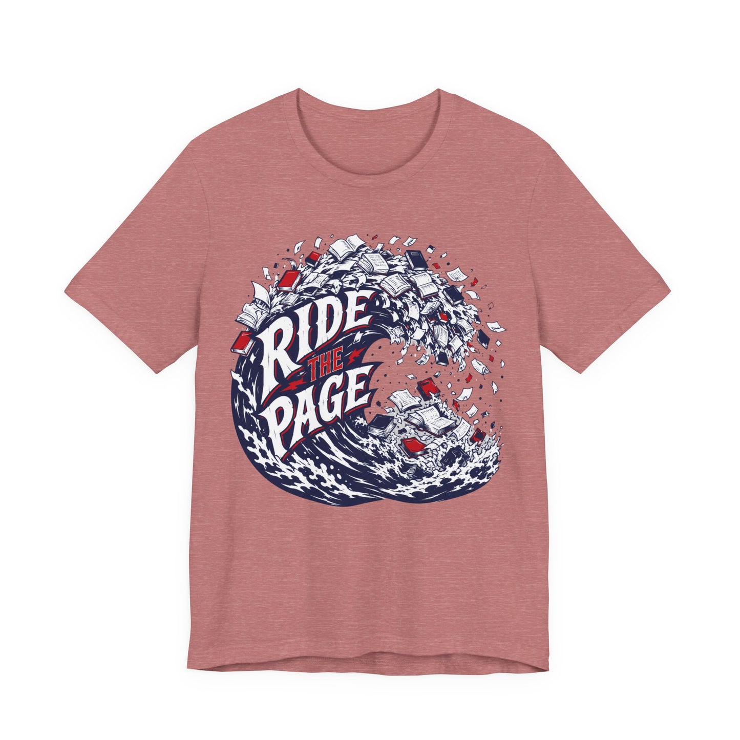 Ride the Page Literary Surf Wave Graphic Tee