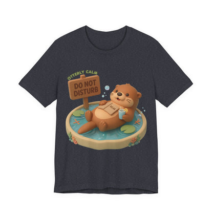 Otterly Calm Otter 3D Art Graphic T‑Shirt
