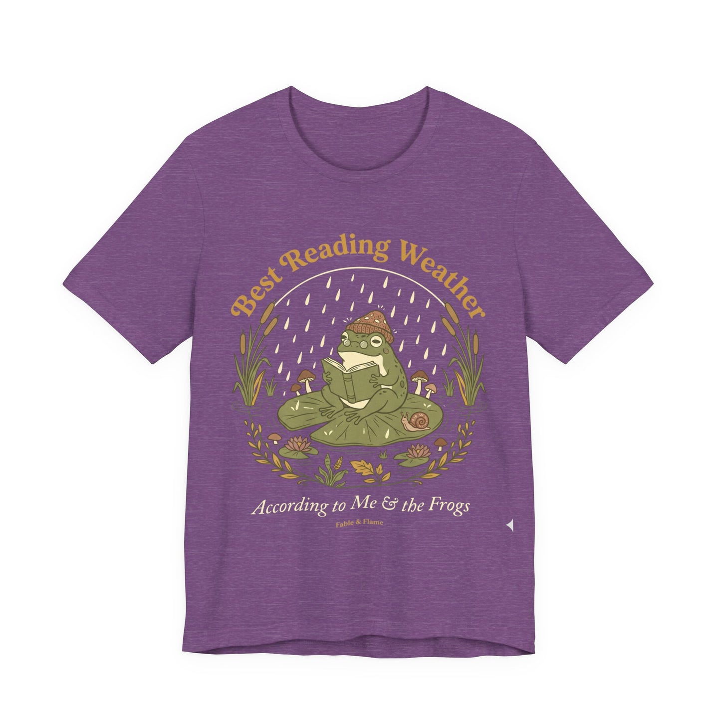 "Best Reading Weather" Frog Graphic Tee