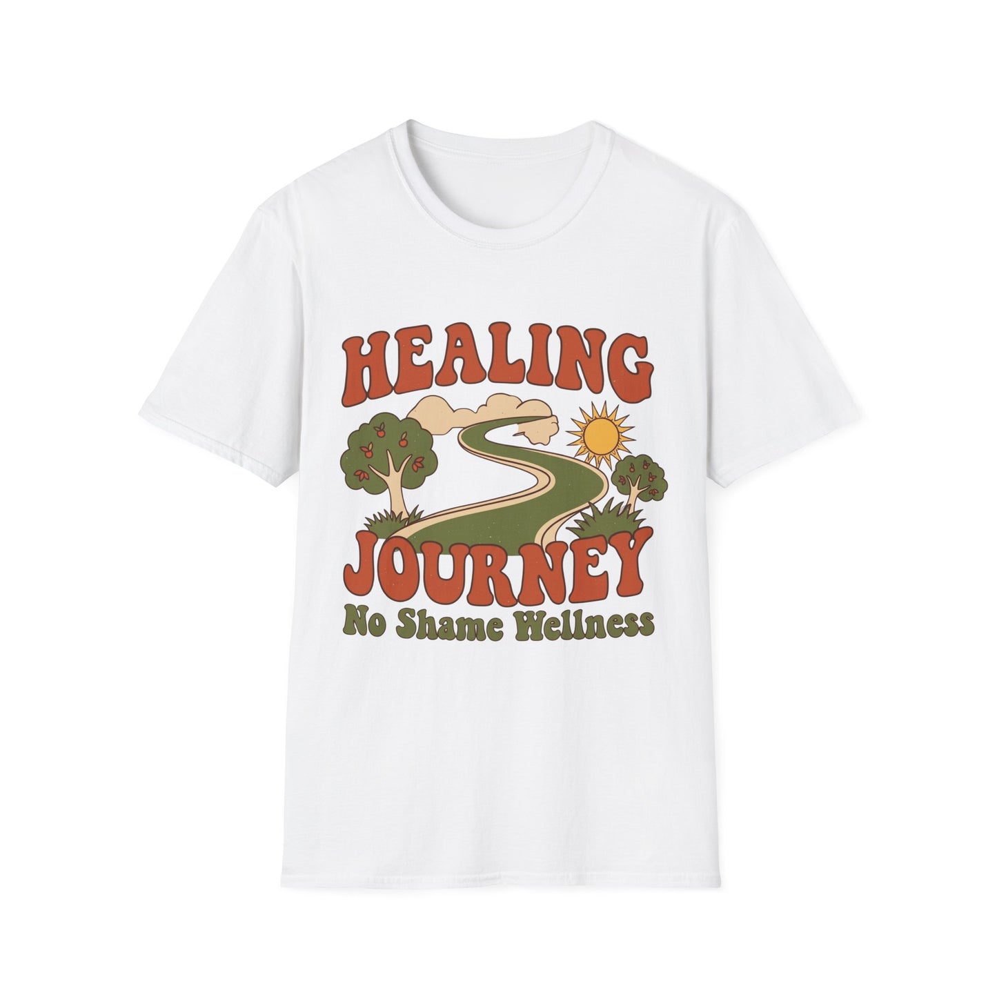 Healing Journey T‑Shirt - No Shame Wellness Retro Road Trip Design