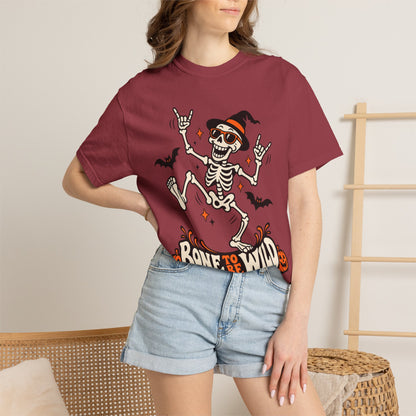 Bone to Be Wild Halloween Skeleton Graphic T-Shirt