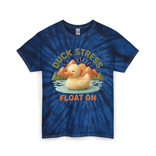 Duck Stress Float On Tie-Dye Graphic T-Shirt