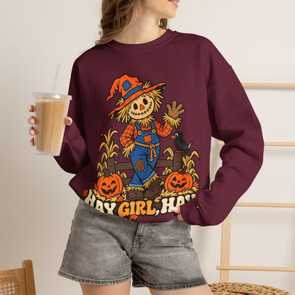 Hay Girl, Hay Scarecrow Crewneck Sweatshirt