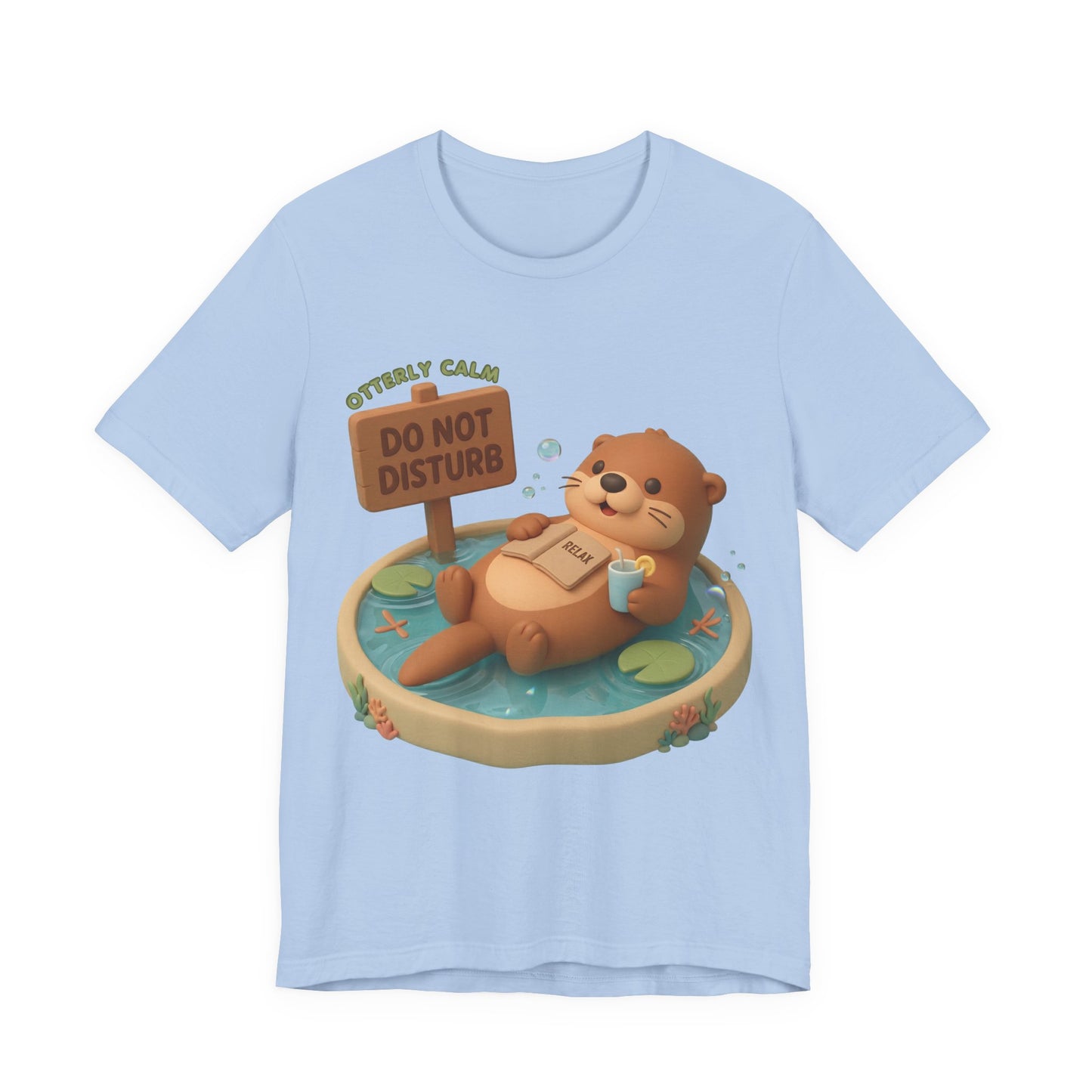 Otterly Calm Otter 3D Art Graphic T‑Shirt